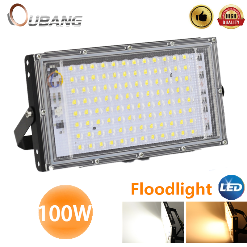 100W or 50W LED flood light IP66 waterproof cold white light or warm light spotlight searchlight floodlight garden landscape lighting street light outdoor wall light