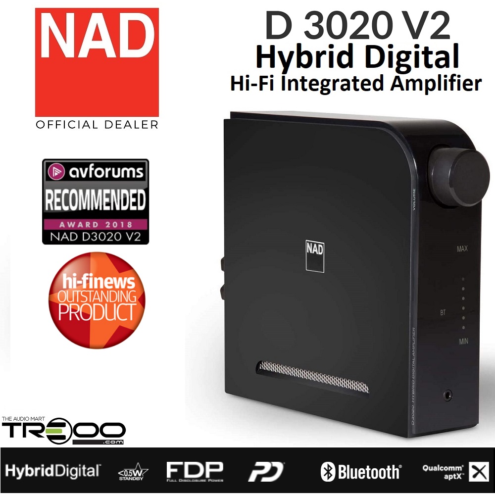 NAD D 3020 V2 Hybrid Digital DAC & Hi-Fi Integrated Amplifier