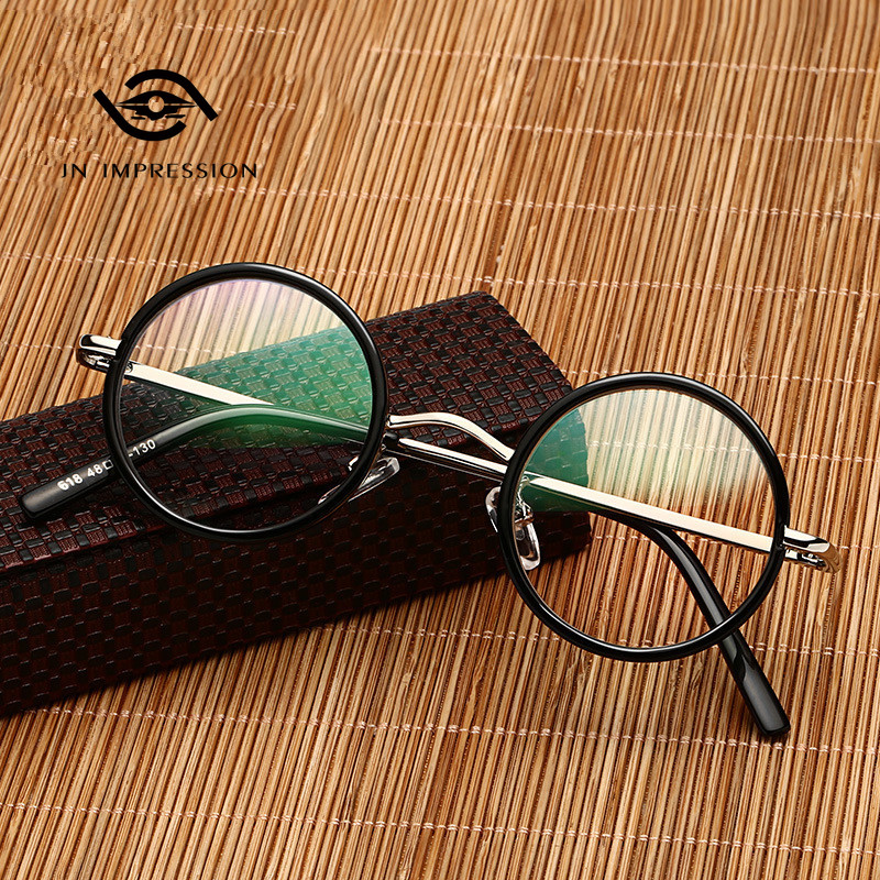 JN IMPRESSION Fashion Round Frame Resin High-definition Reading Glasses, Unisex Prescription+1.00,+1.50,+2.00,+2.50,+3.00,+3.50,+4.00