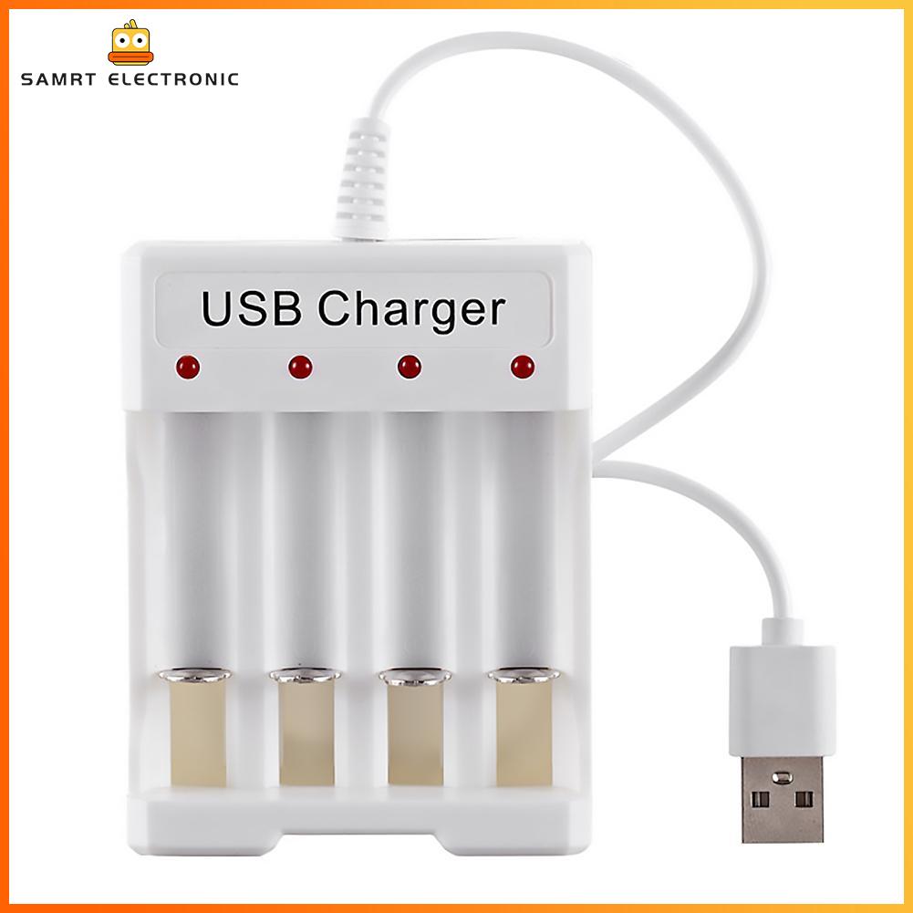 [Free Shipping] 4 Slots Smart USB Battery Charger Nickel Hydrogen AA AAA Battery Station [Suggest Buy Above 2pcs]