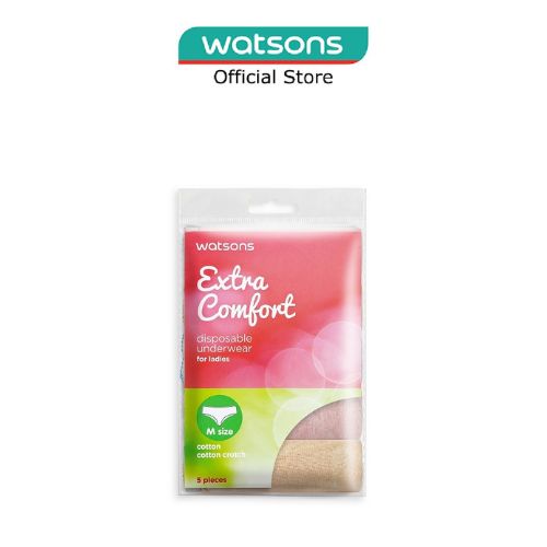 WATSONS Disposable Cotton Underwear With Cotton Crotch For Ladies (M Size) 5s