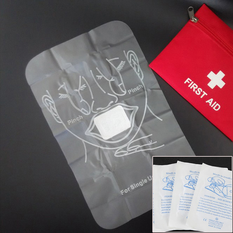[Hillarys] Jettingbuy 10Pcs Cpr Facial Shields Disposable Cpr Face Mask Barrier First Aid Tool