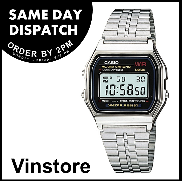 [Vinstore] Casio A159 Adjustable Stainless Steel Retro Digital Watch A159WA-N1DF A159WA-N1 A-159WA-N1