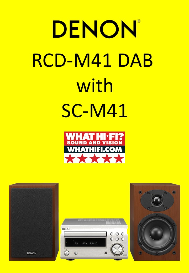 DENON RCD-M41(DAB) HIFI SYSTEM w SC-M41 SPEAKERS