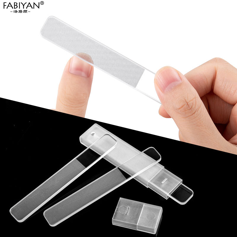 1/5 Pcs Nano Glass Nail Buffer File With Box Create Shine Nails Transparent Sanding Polishing Grinding Nails Filing Manicure Tool