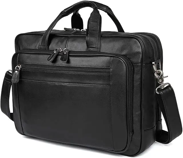 Handbag Leather Shoulder Bag Large Capacity Travel Multi-function Briefcase
