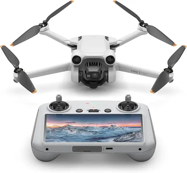 Mini 3 Pro (DJI RC), Mini Drone with 4K Video, 48MP Photo, 34 Mins Flight Time, Less than 249 g, Obstacle Sensing
