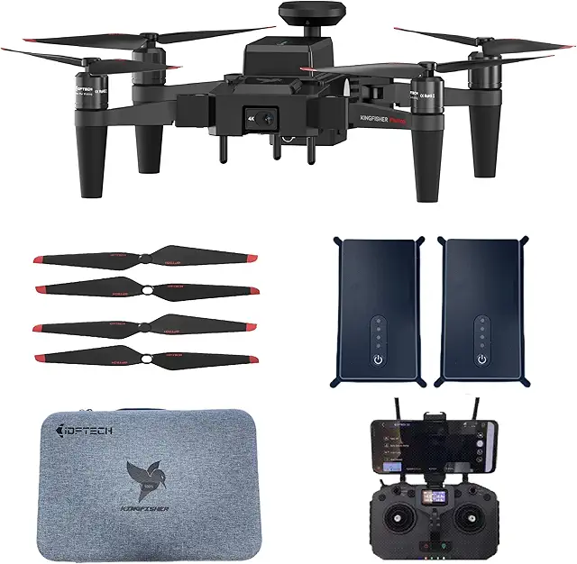 Ideafly New Fishing Drone with 4k Camera, 1kg Payload Bait Release Portable Flying Camera Waterproof Drones for Adult Kids